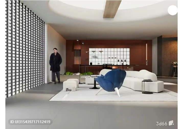 A Man In A Living Room 3D Model – 1279 – VRAY Render