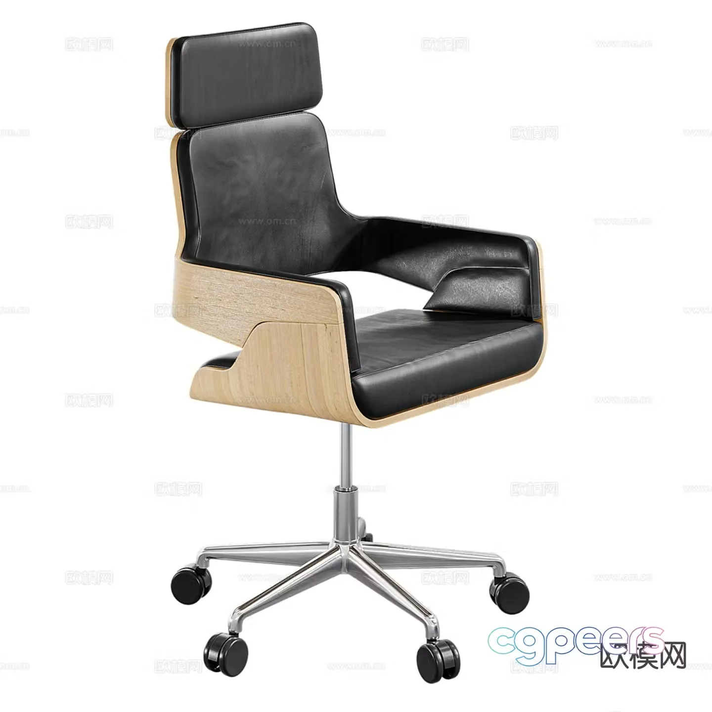 Modern office chair swivel chair desk chair staff chair 3d model