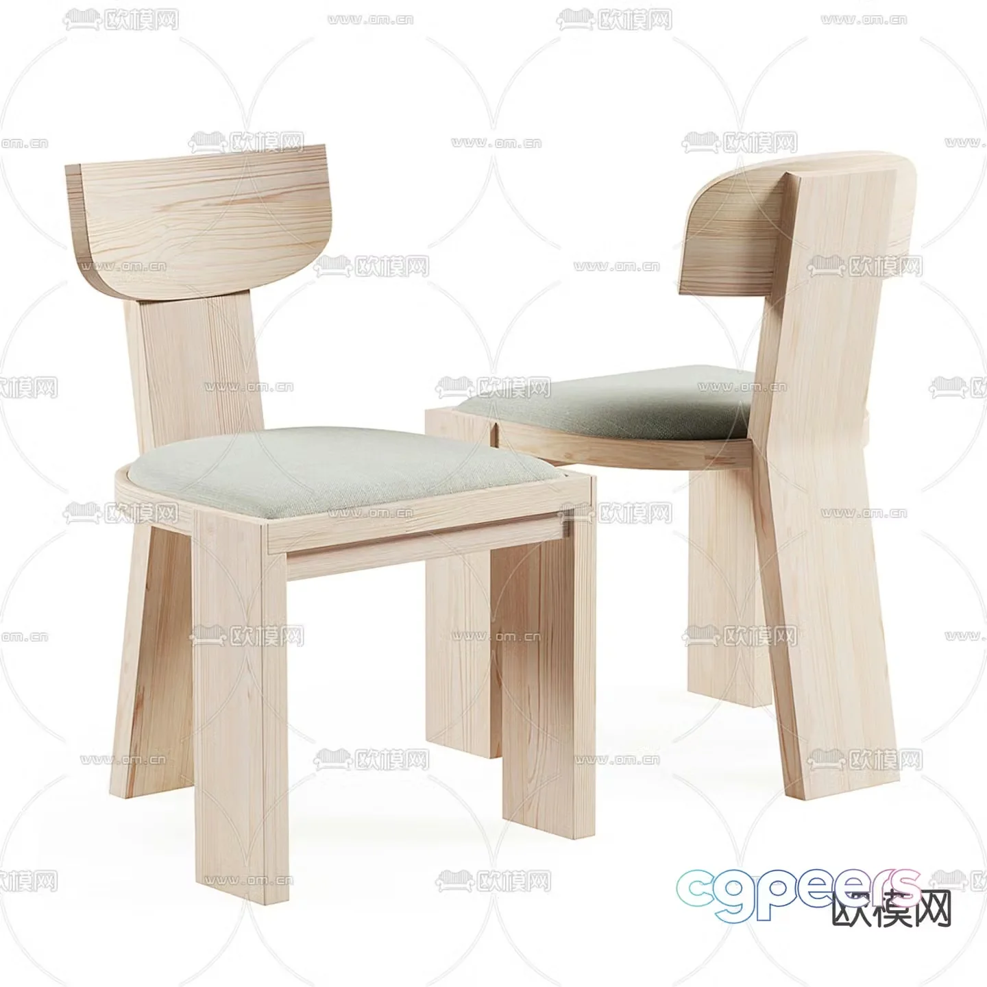 Nordic children’s chair 3d model
