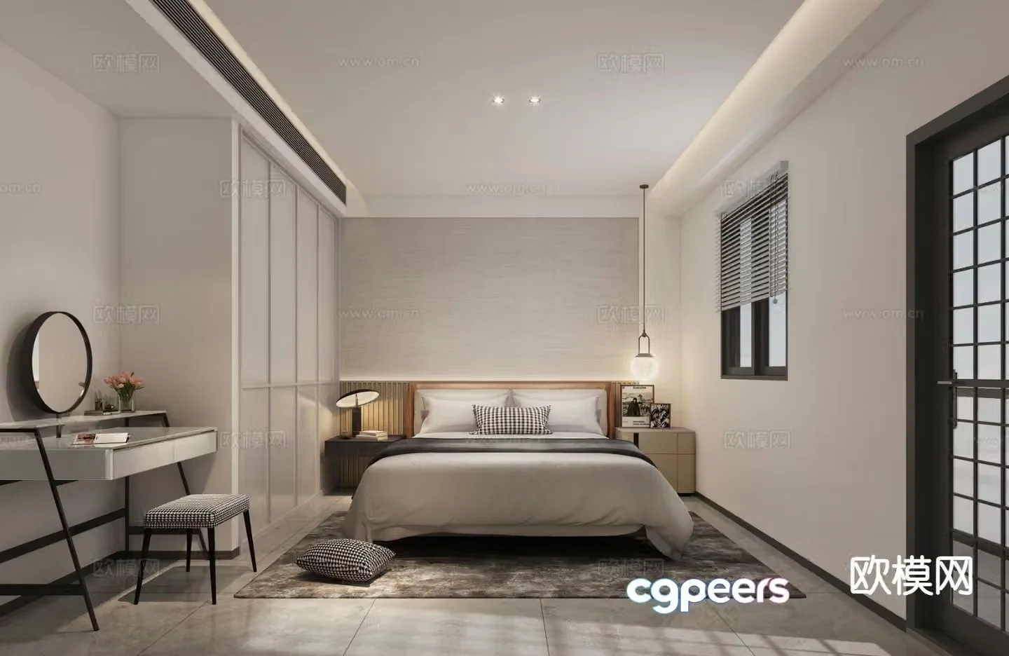 Modern bedroom master bedroom 3d model