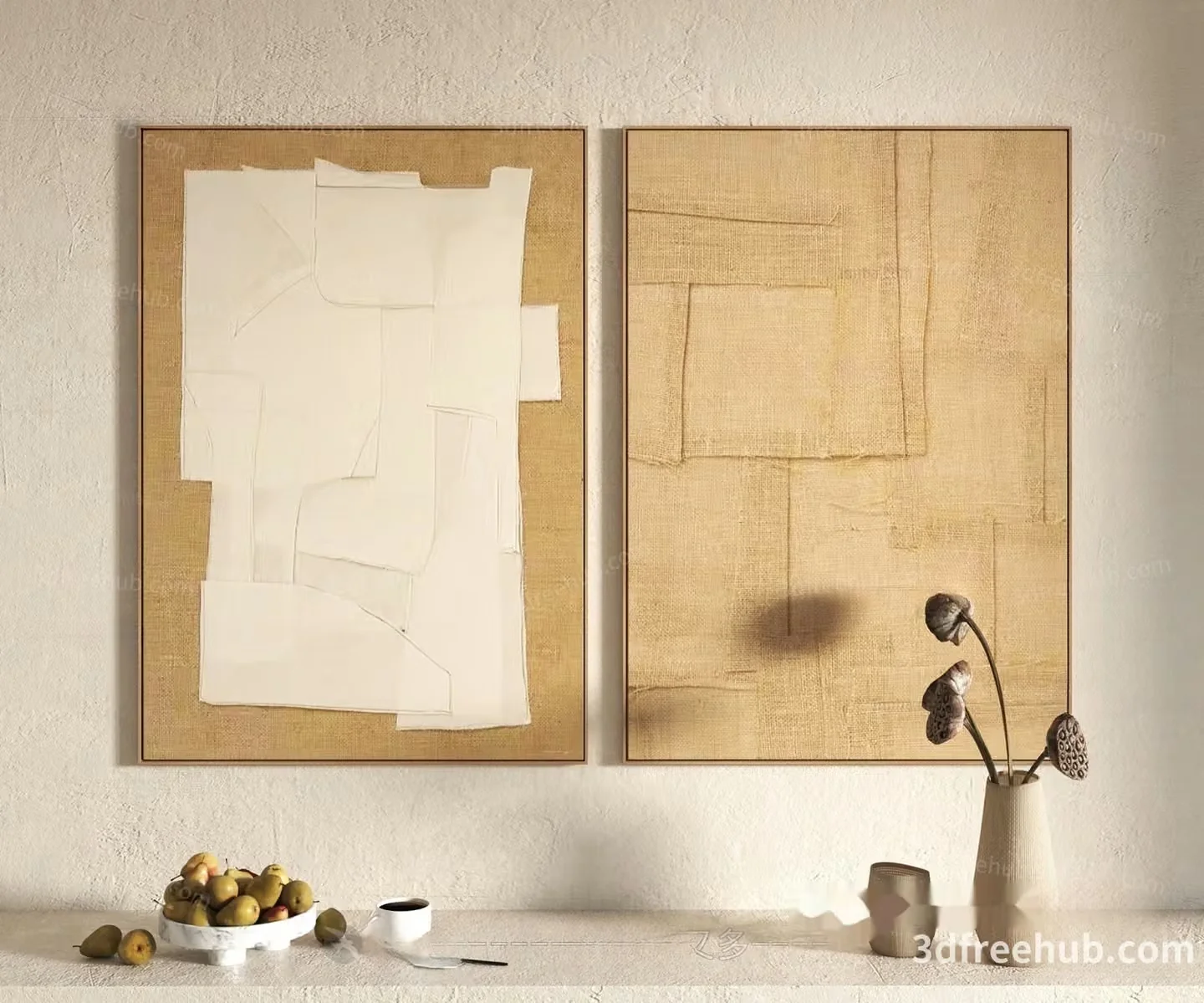 Minimalist Artwork 3D Model – 18559 – VRAY Render