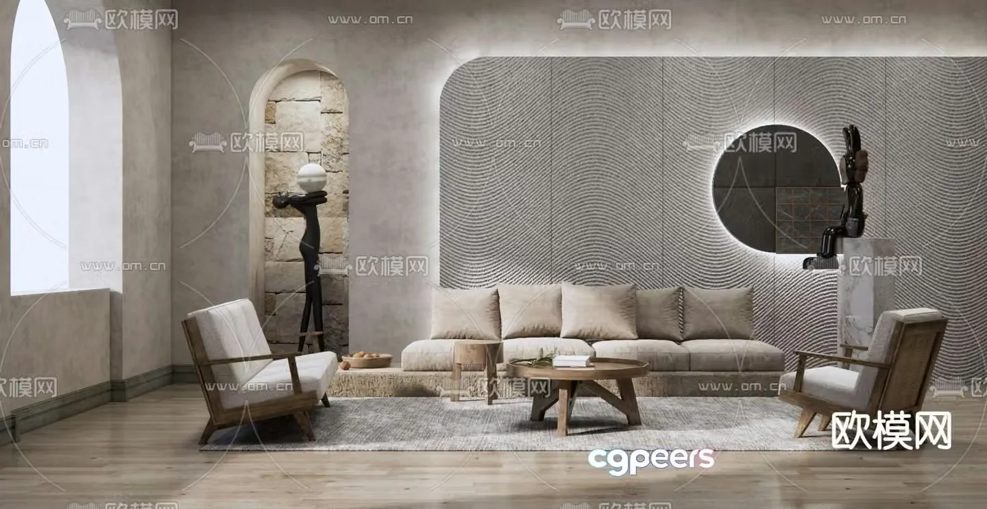 Wasabi wind combination sofa 3D model