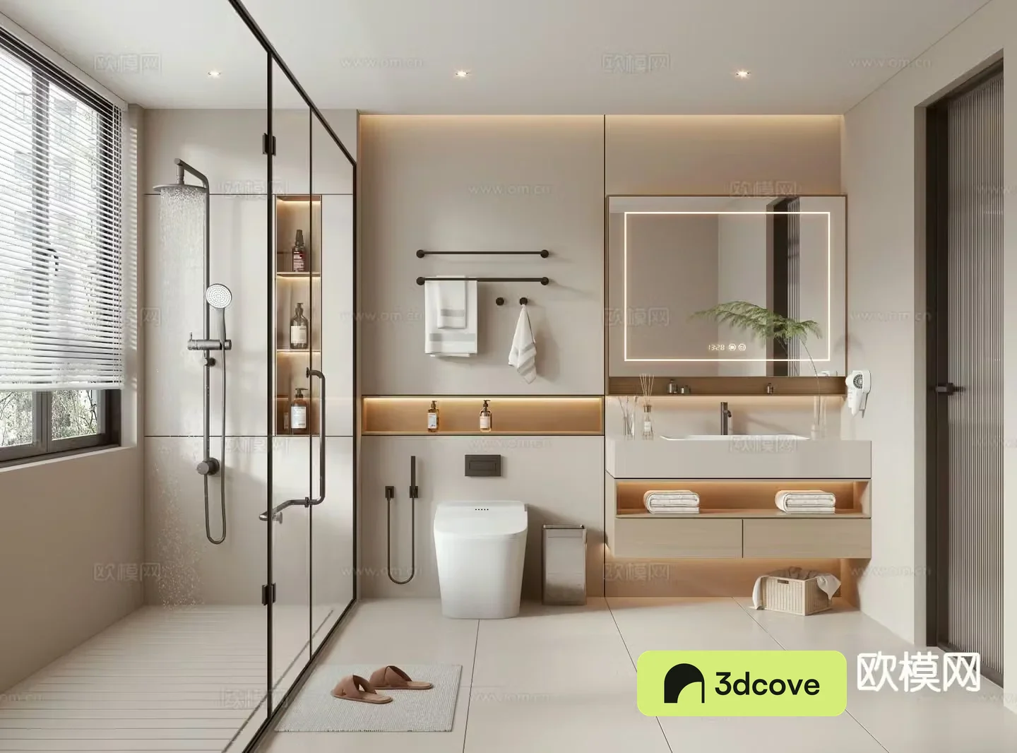 Modern bathroom restroom