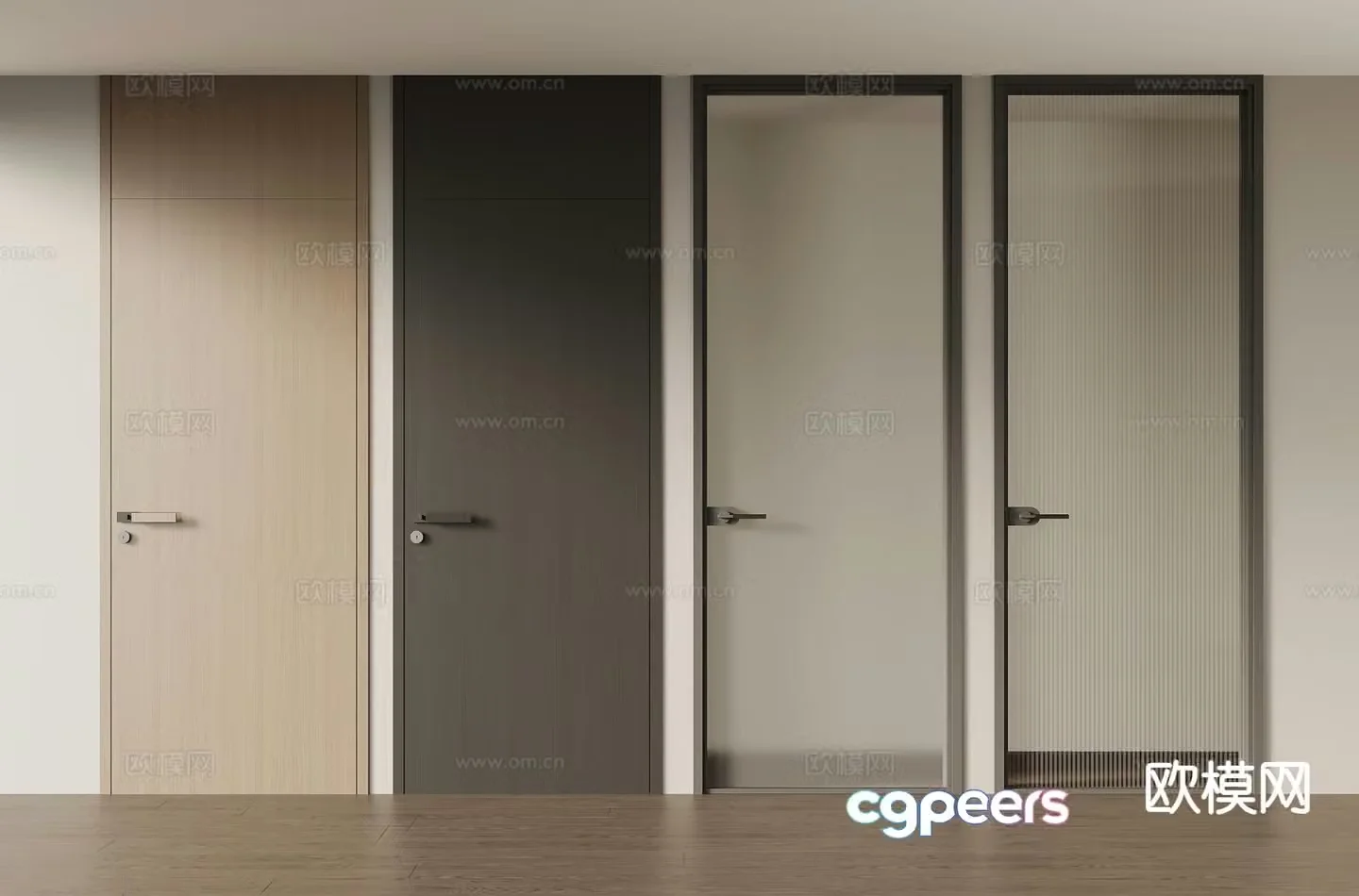 Italian entry door interior door single door glass door bathroom door 3d model