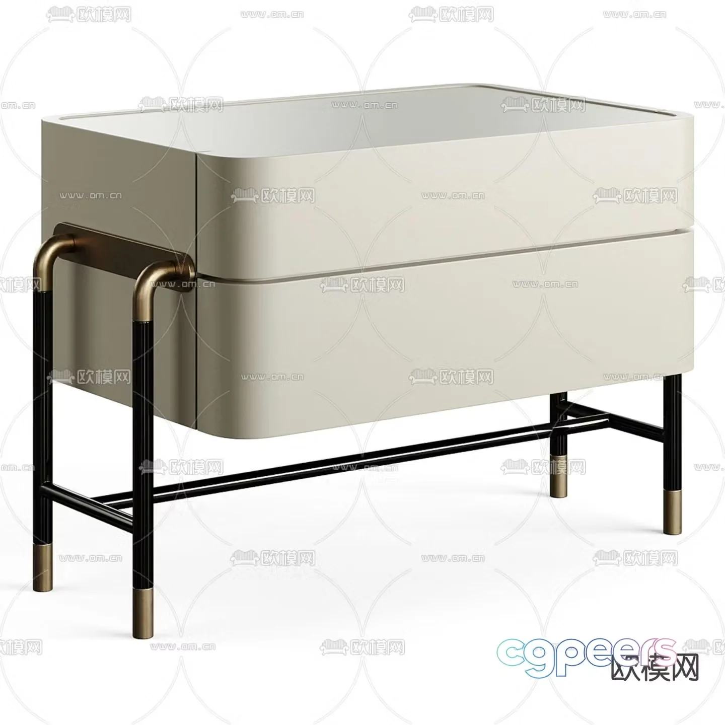 Modern bedside table 3d model