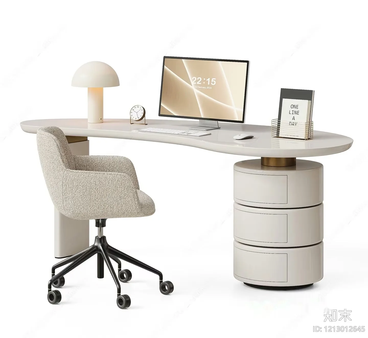 Modern Office Desk 3D Model – 20646 – VRAY Render