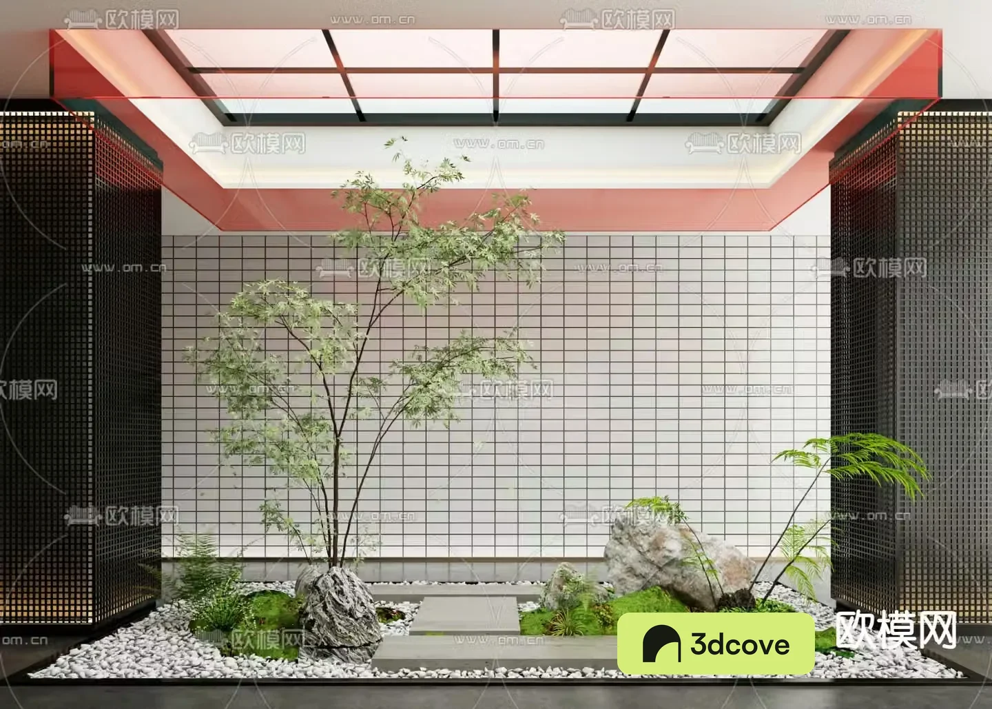 Indoor patio green plant landscaping