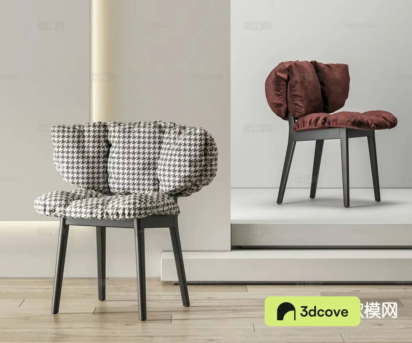 Edra modern single chair dining chair fabric dining chair