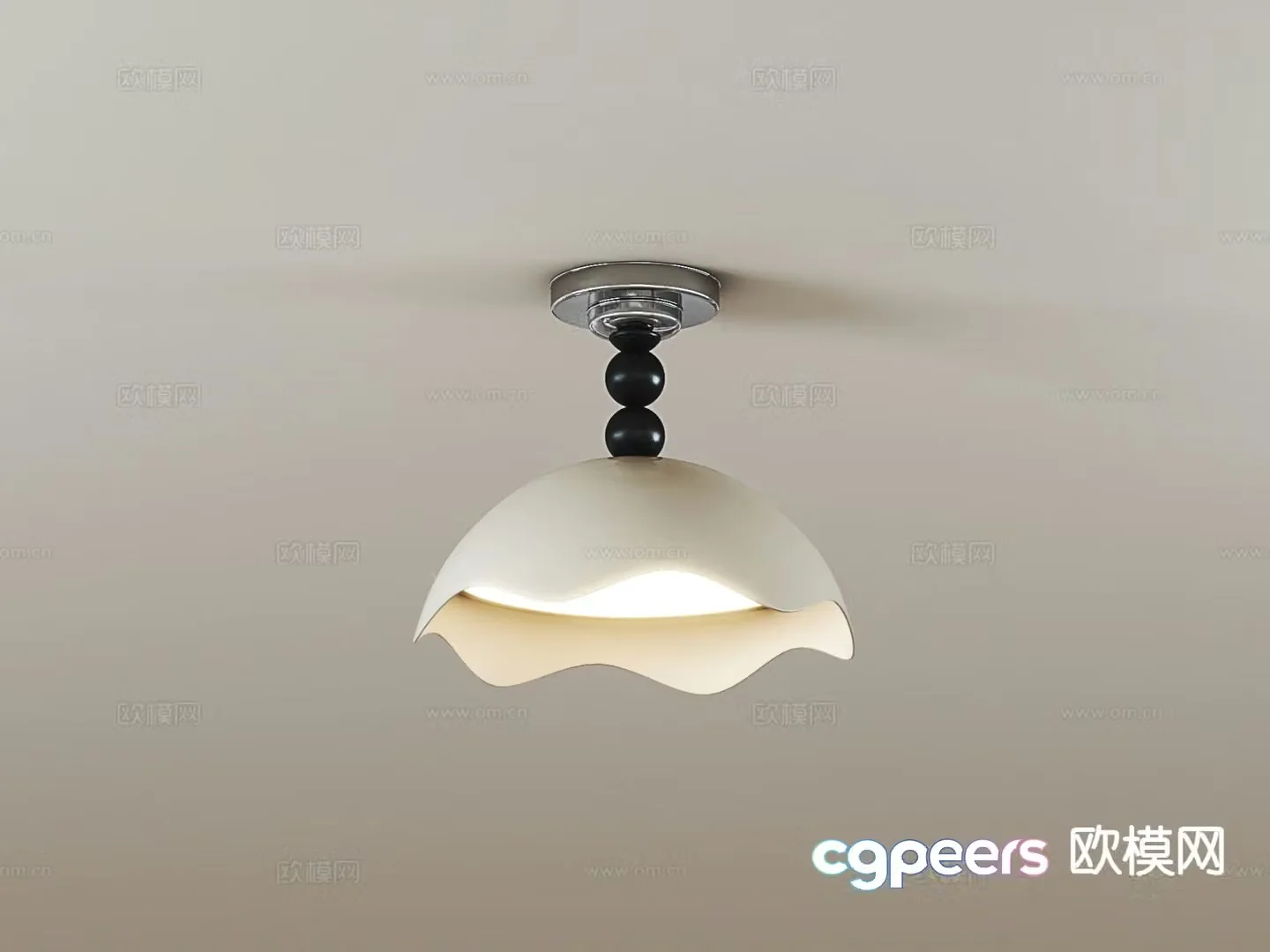Medieval style ceiling lamp 3d model