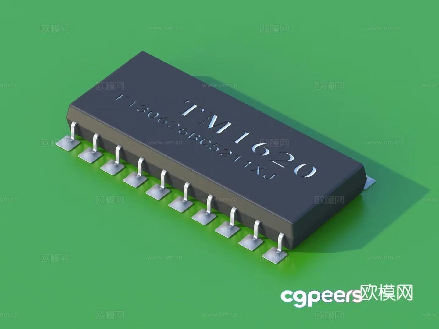 Electronic components Circuit parts 3D model
