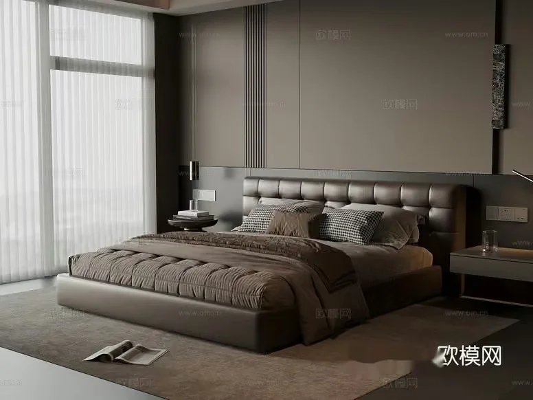 Cozy Modern Bedroom 3D Model – 3710 – VRAY Render