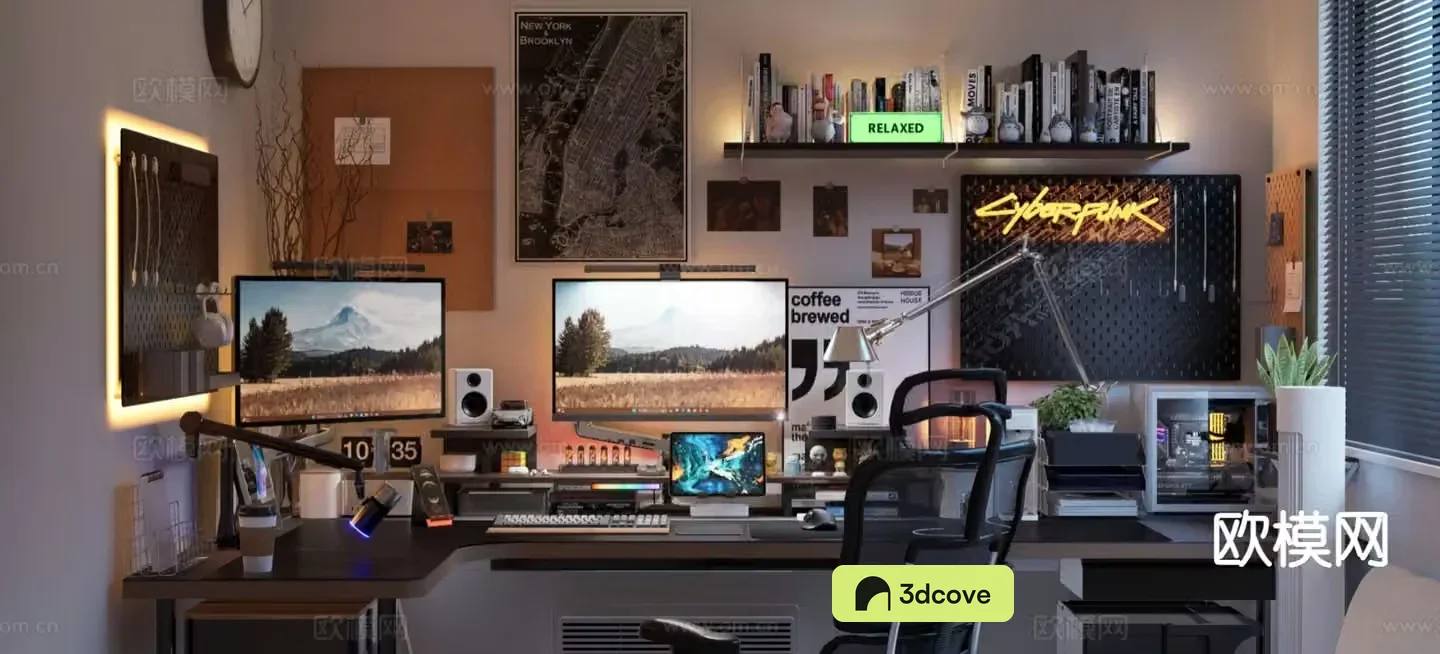 Simple e-sports room computer room