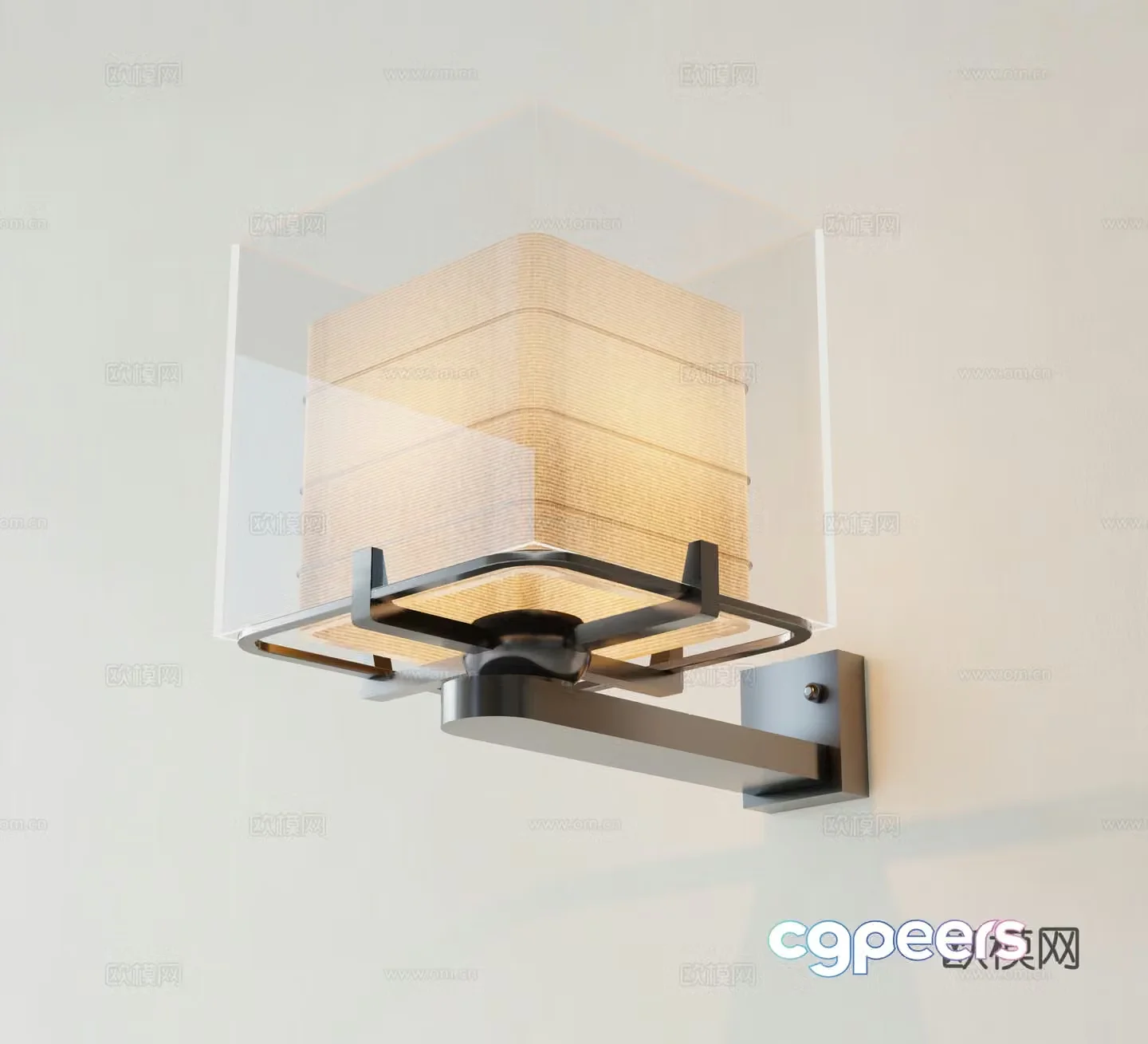 Modern new Chinese wall lamp classical wall lamp 3d model