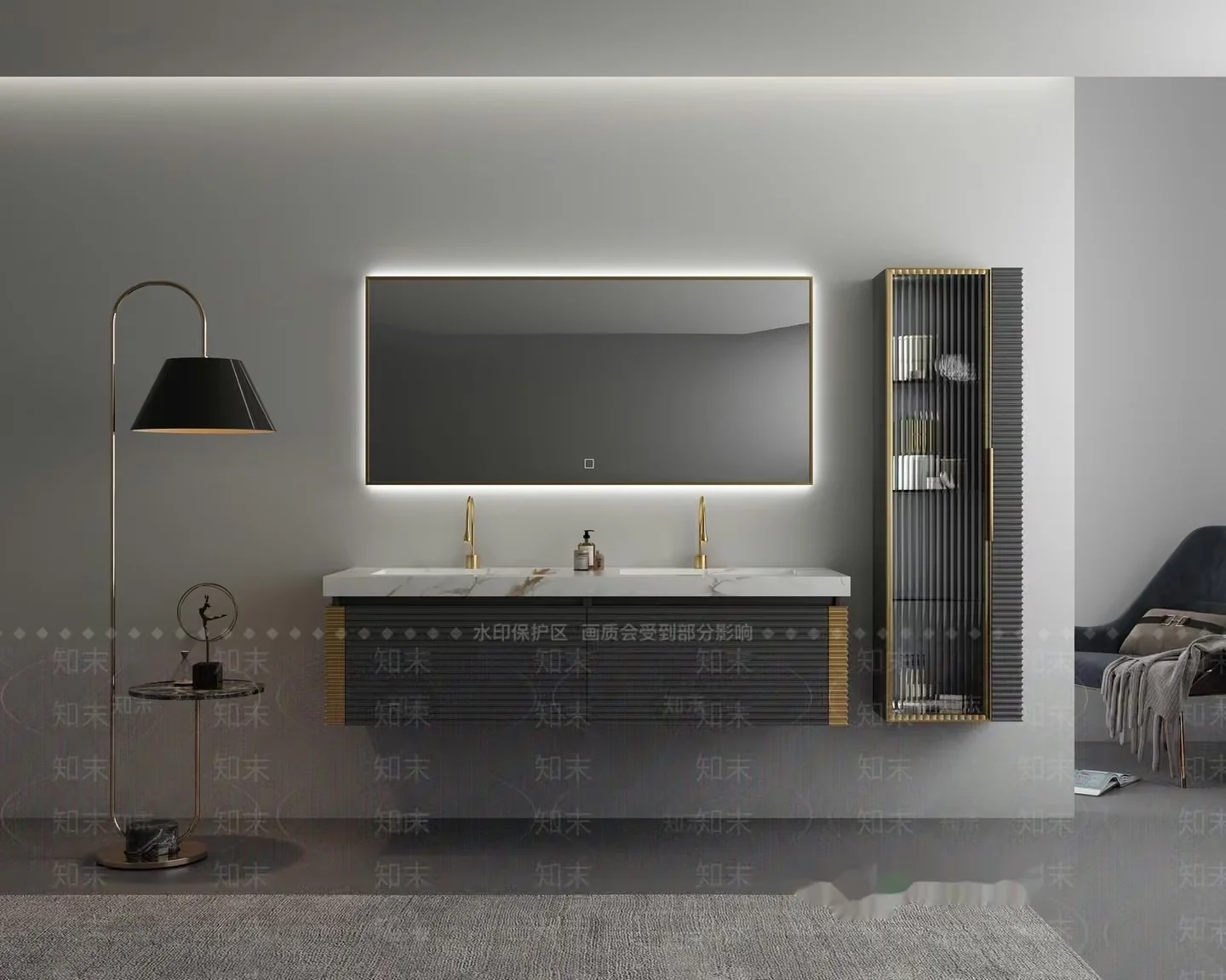Modern Bathroom Vanity 3D Model – 2893 – VRAY Render