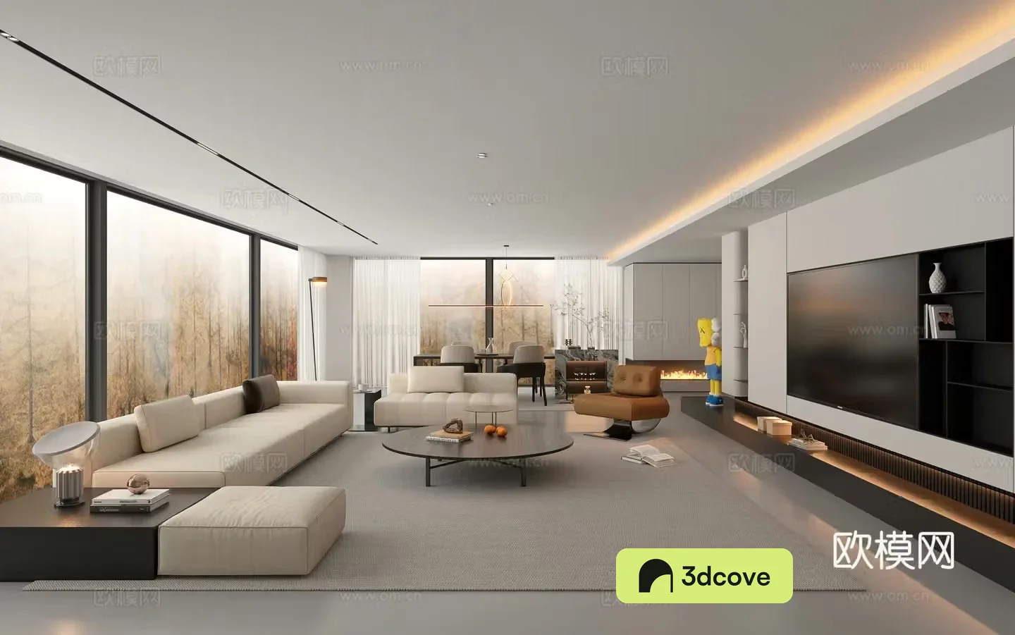 Modern large flat living room black and white living room without owner lights minimalist modern living room