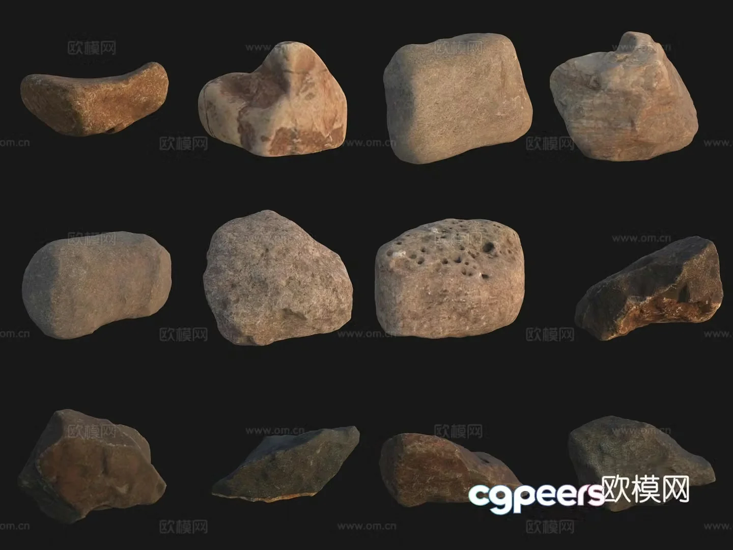 Rock big stone 3d model
