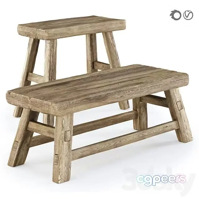 3ds Max Free – Ebbi Wooden Benches