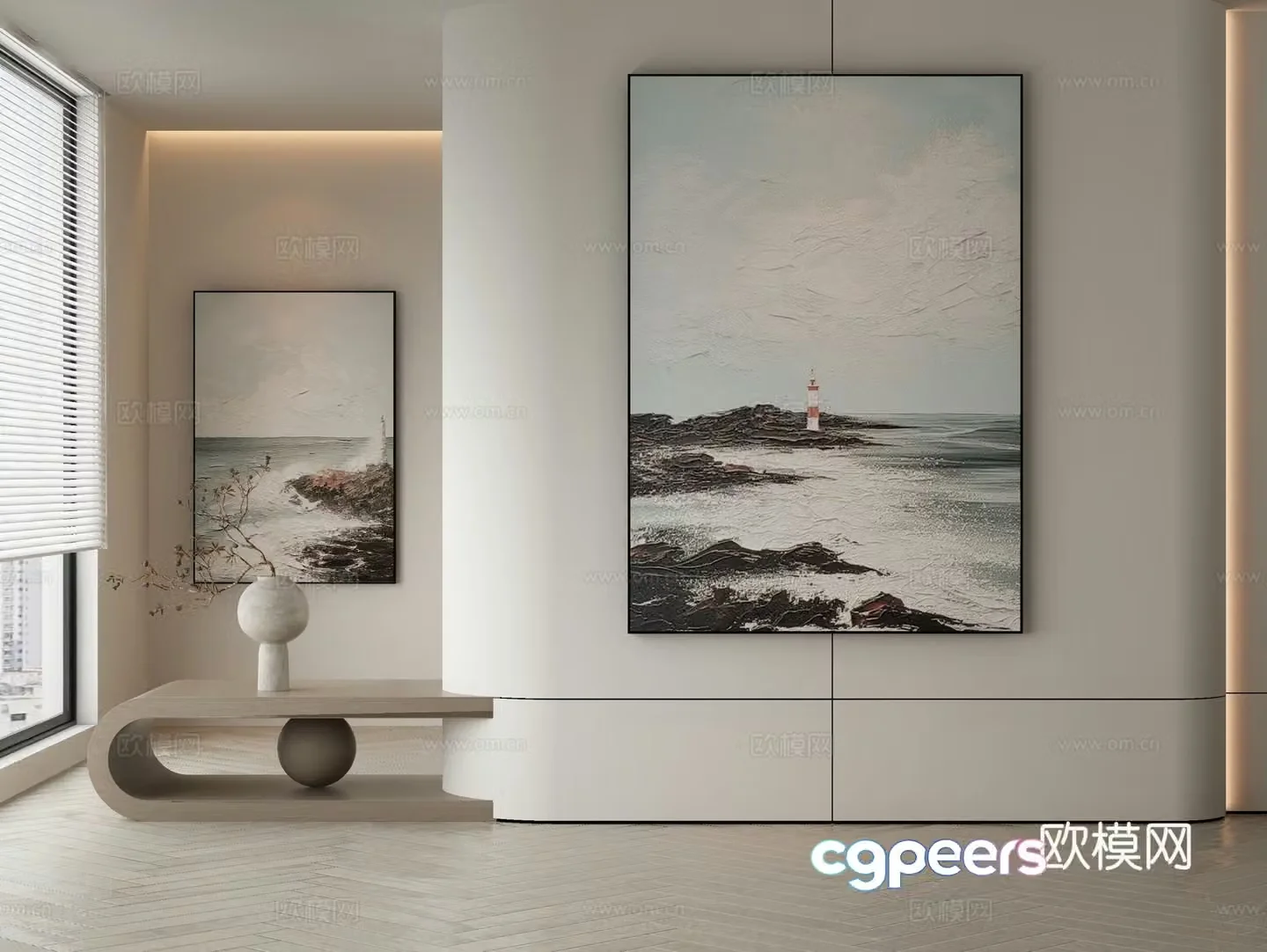 Decorative painting texture painting landscape painting hanging painting 3D model
