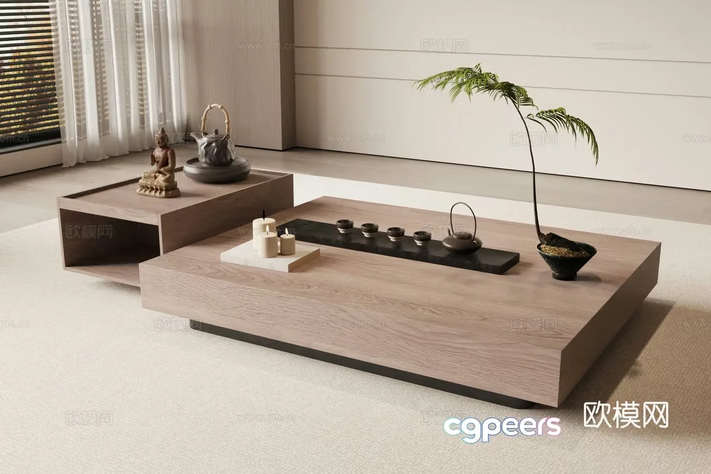 New Chinese Song style coffee table 3D model