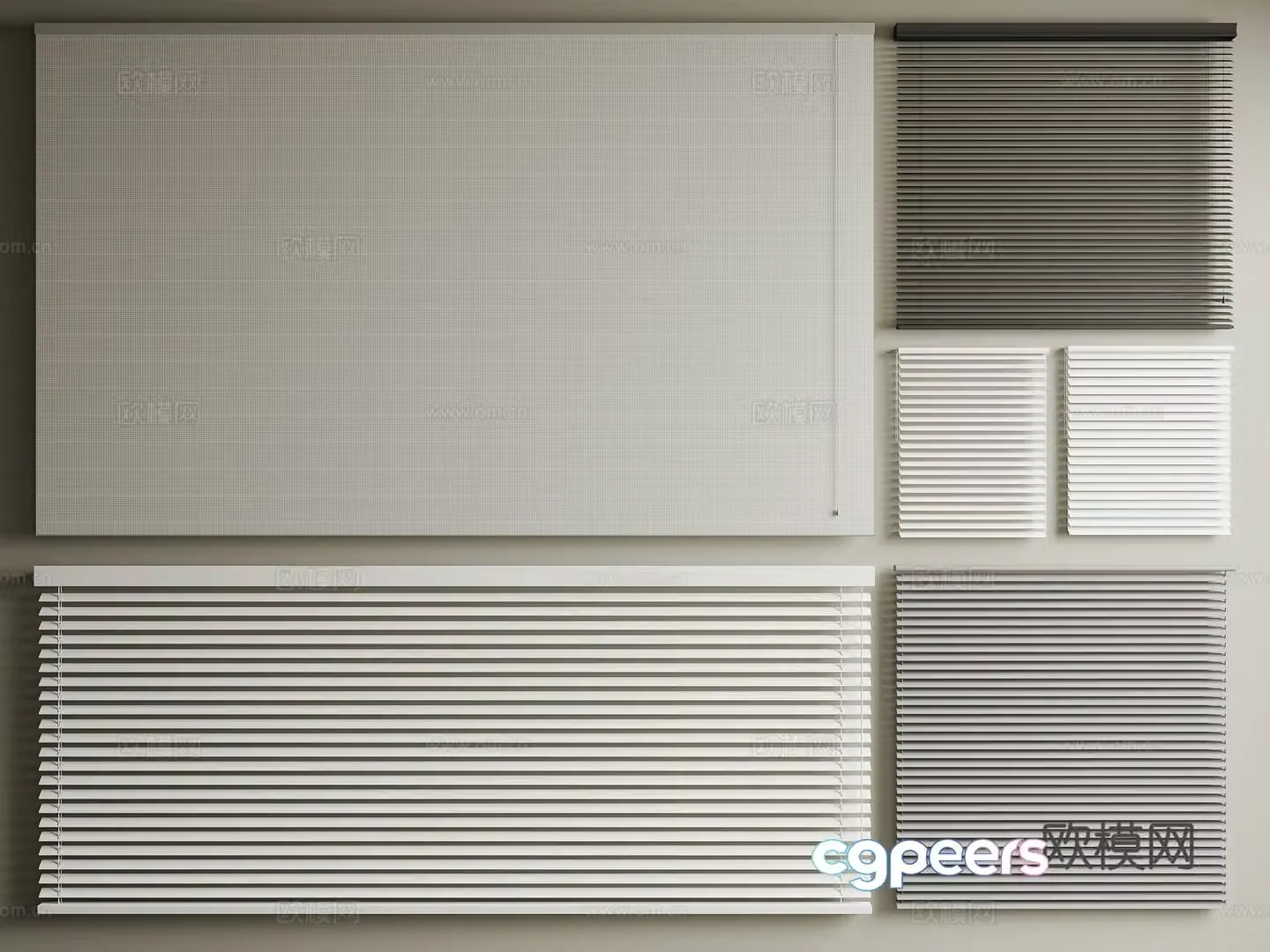 Modern venetian blinds 3d model