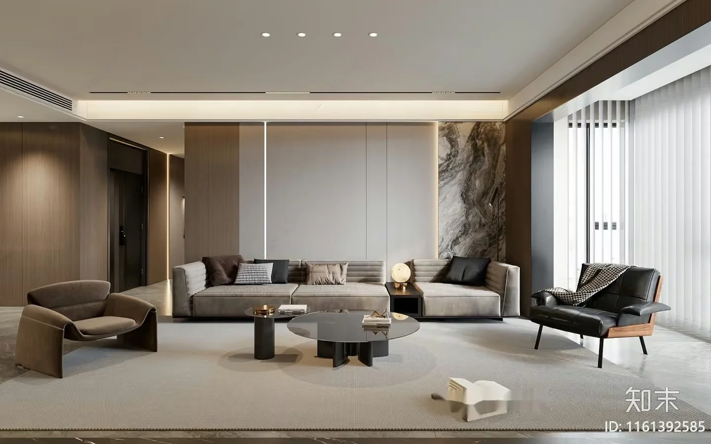 Modern Living Room 3D Model – 15714 – VRAY Render