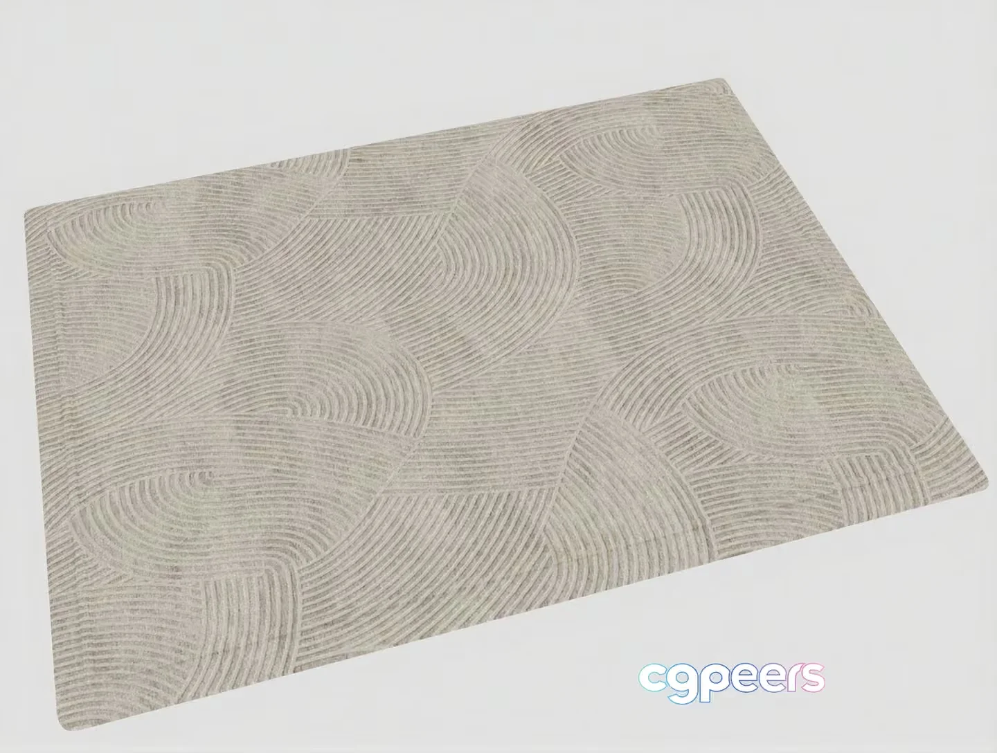 A Beige Rug With A Pattern 3D Model – 10775 – VRAY Render