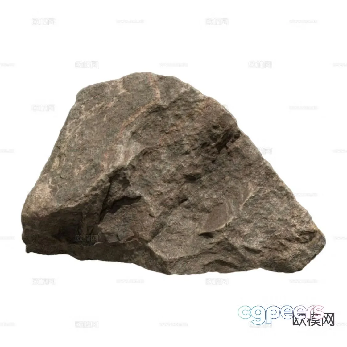modern rock granite 3d model