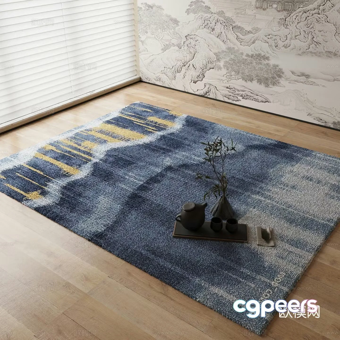 New Chinese carpet 3D model