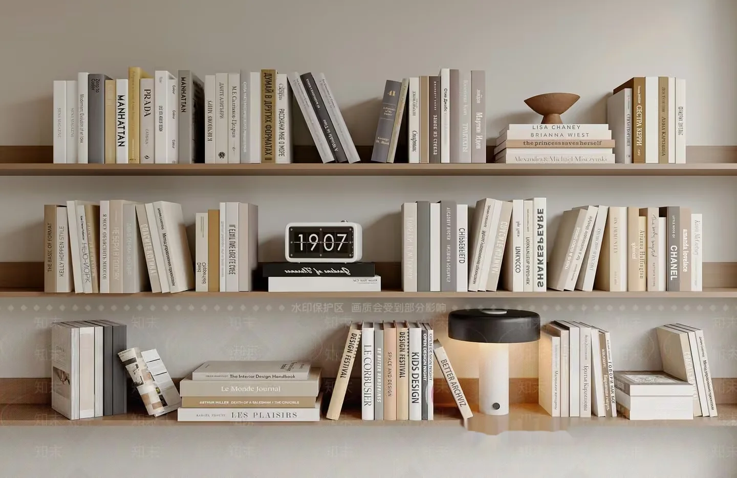 Minimalist Bookshelf 3D Model – 9241 – VRAY Render