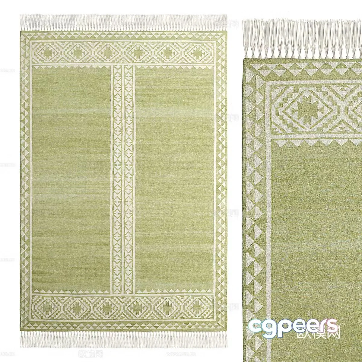 Nordic carpet tassel carpet 3d model