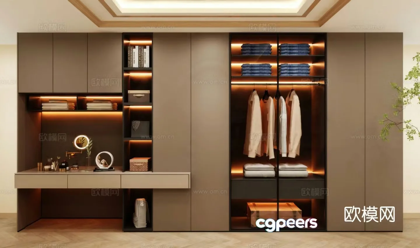Modern wardrobe wardrobe wardrobe design wardrobe 3d model