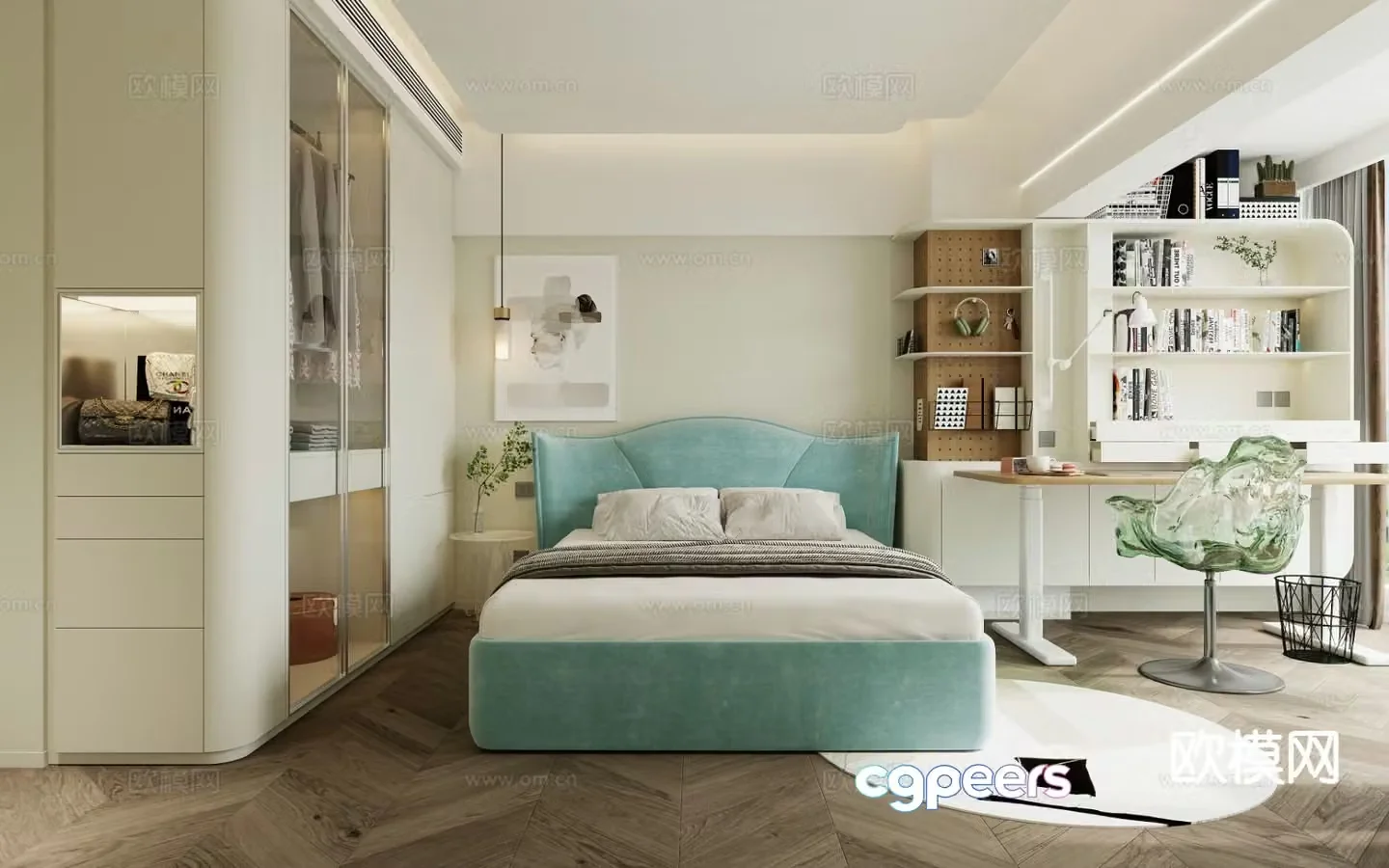 Modern bedroom master bedroom 3d model