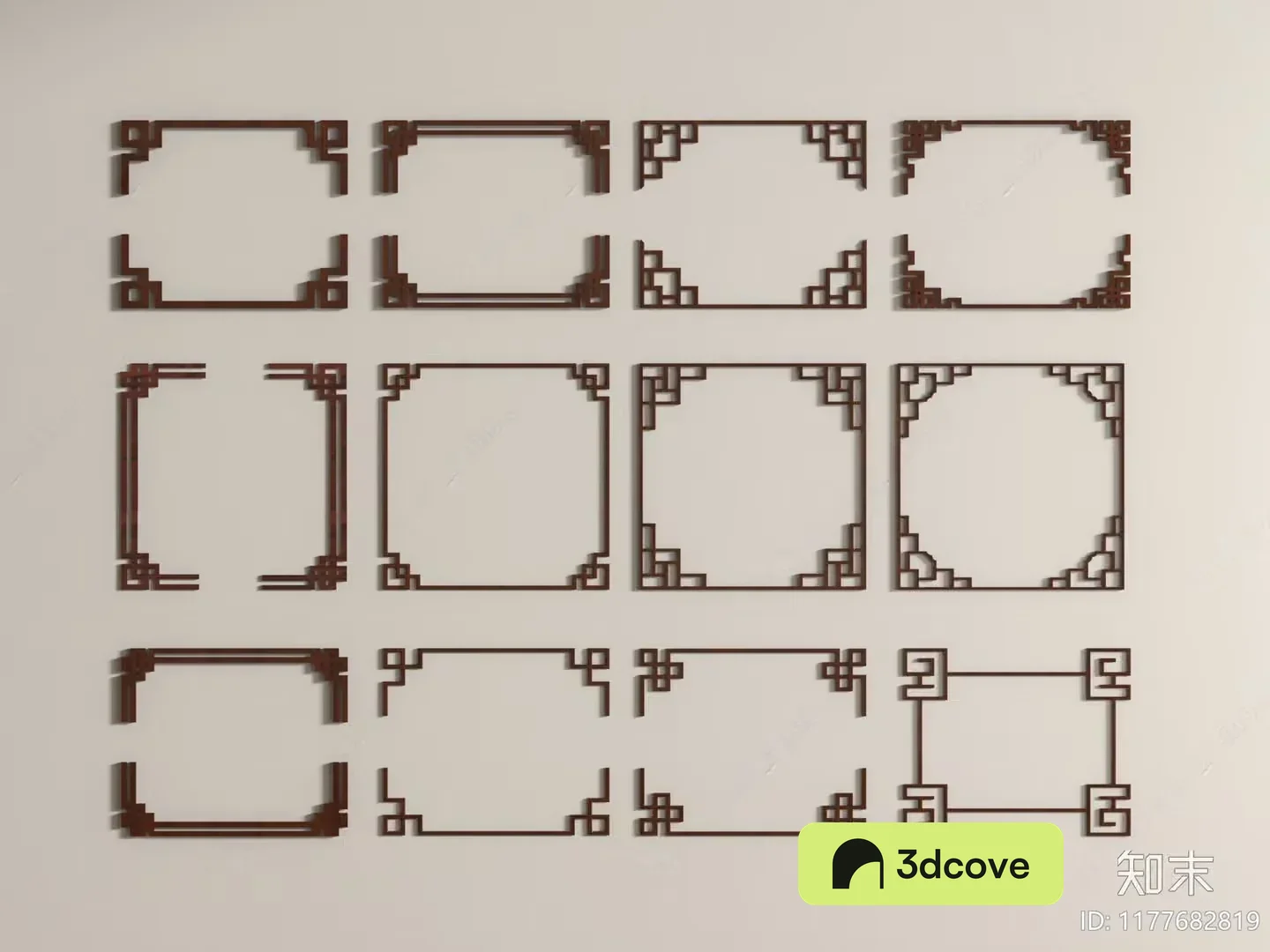 Pixelated Brown Frames