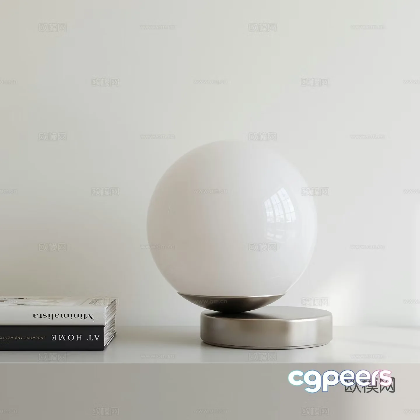 Italian light luxury table lamp spherical table lamp 3D model