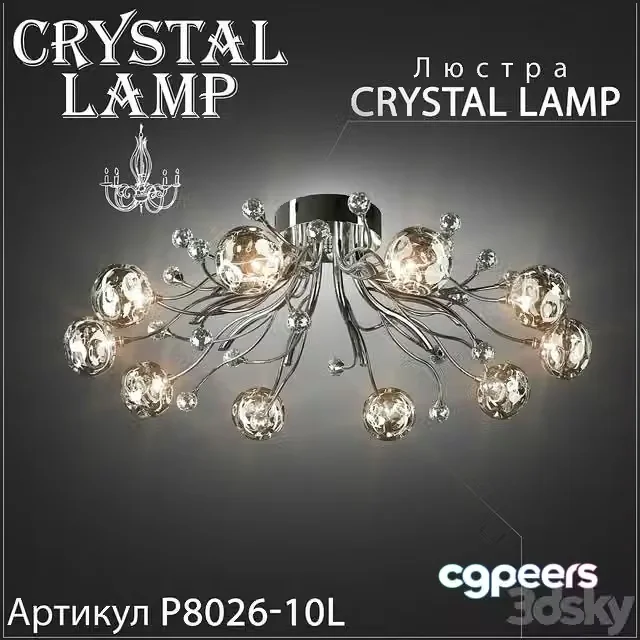 3ds Max Free – Chandelier Crystal lamp P8026-10L