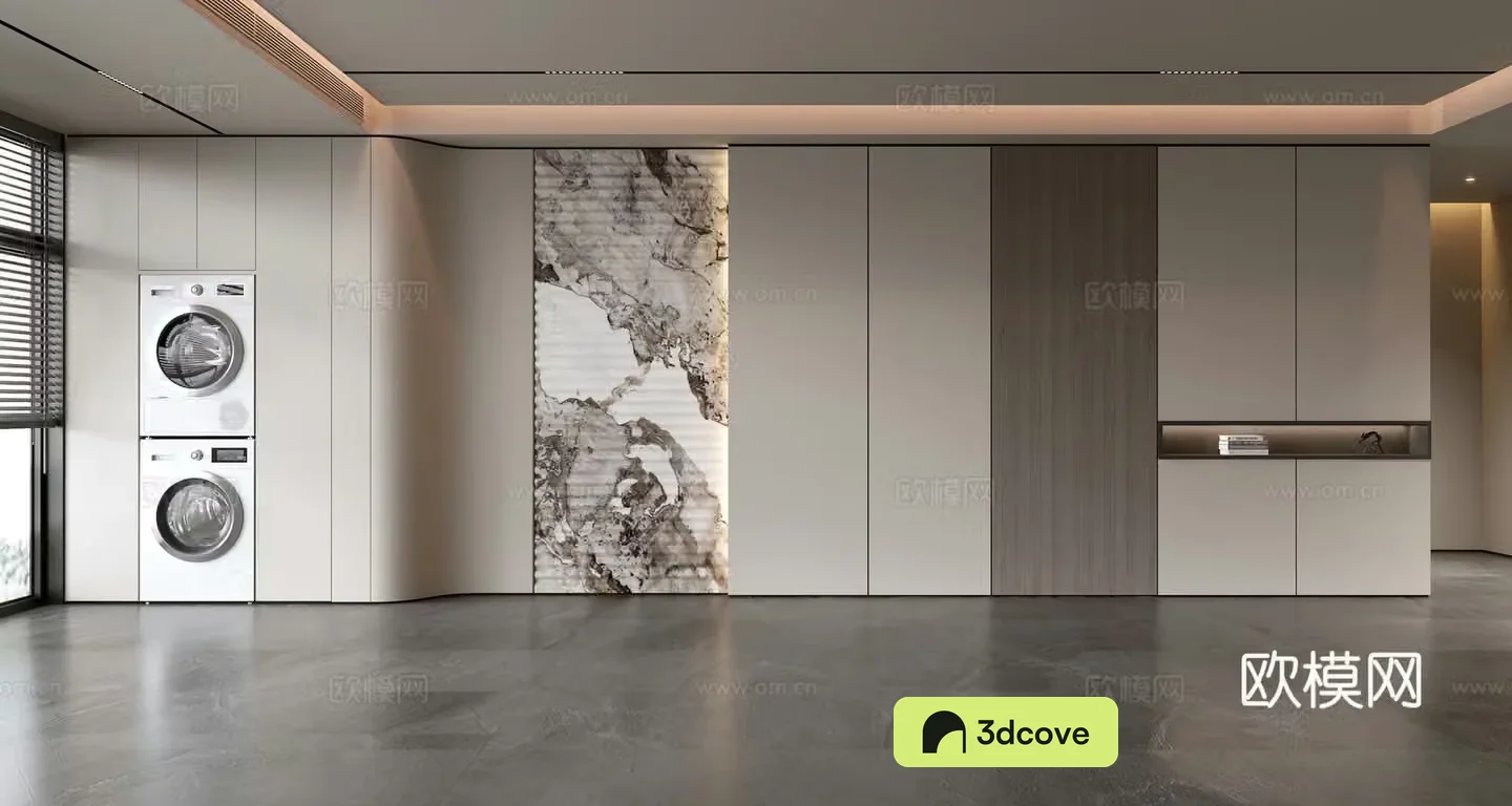Modern balcony cabinet sofa background wall whole wall cabinet