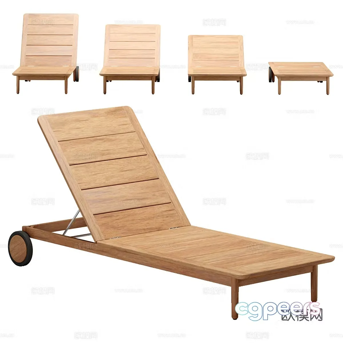 Modern KOSTER sun lounger 3d model