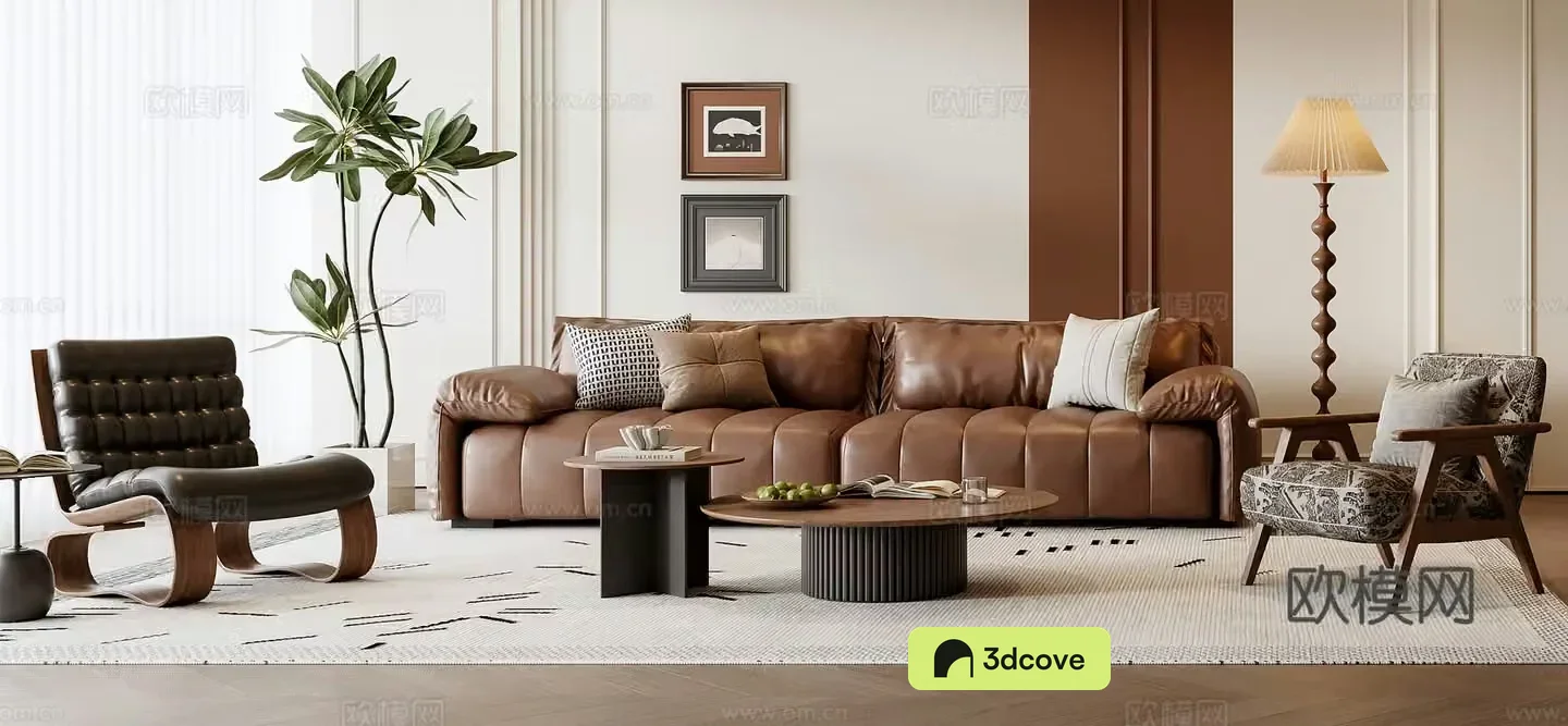 French sofa coffee table combination