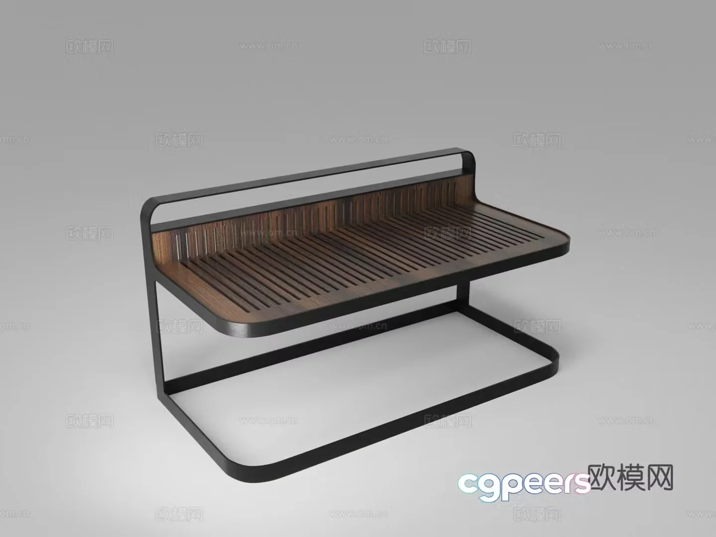 Public chair luggage rack 3d model