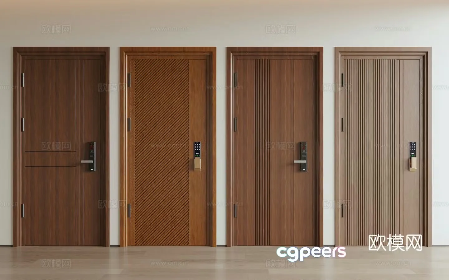 Modern medieval style anti-theft door entry door 3D model