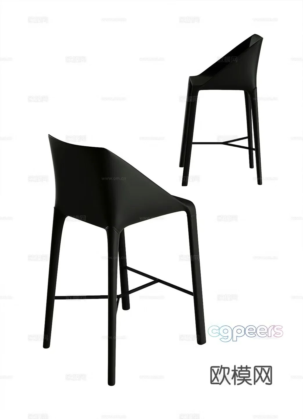 Modern bar stool bar stool high stool 3d model