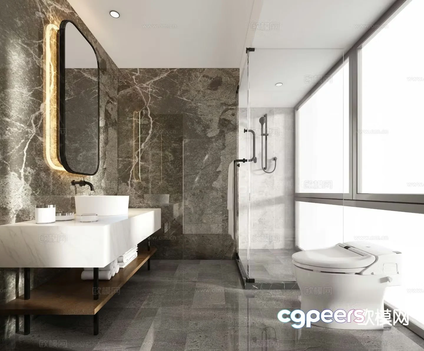 Modern bathroom bathroom master bathroom 3d model