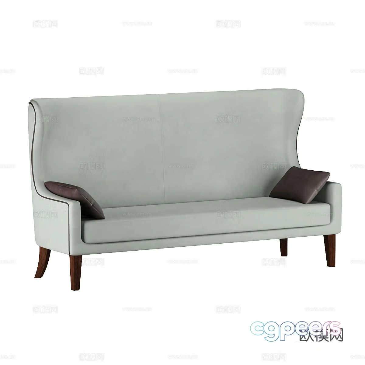Double sofa arm sofa 3d model