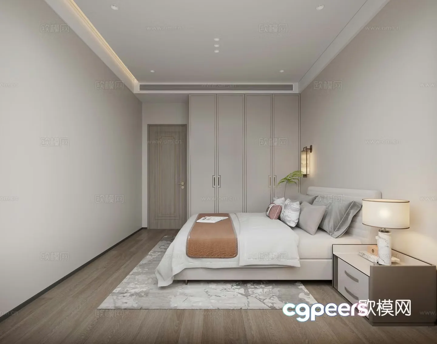 New Chinese bedroom 3D model
