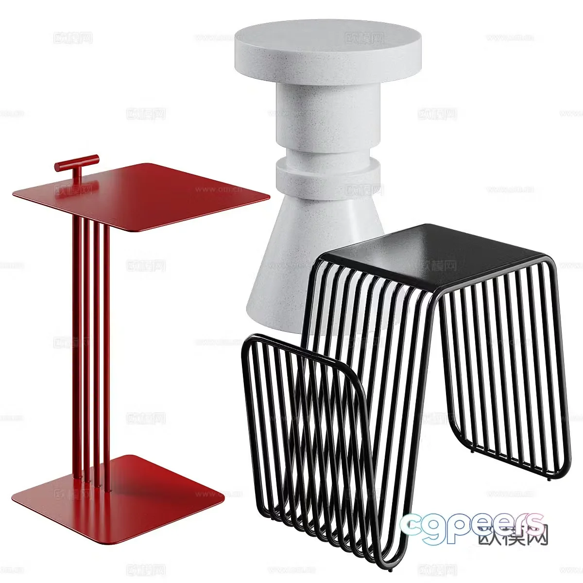 Modern Italian La Redoute 3D side model