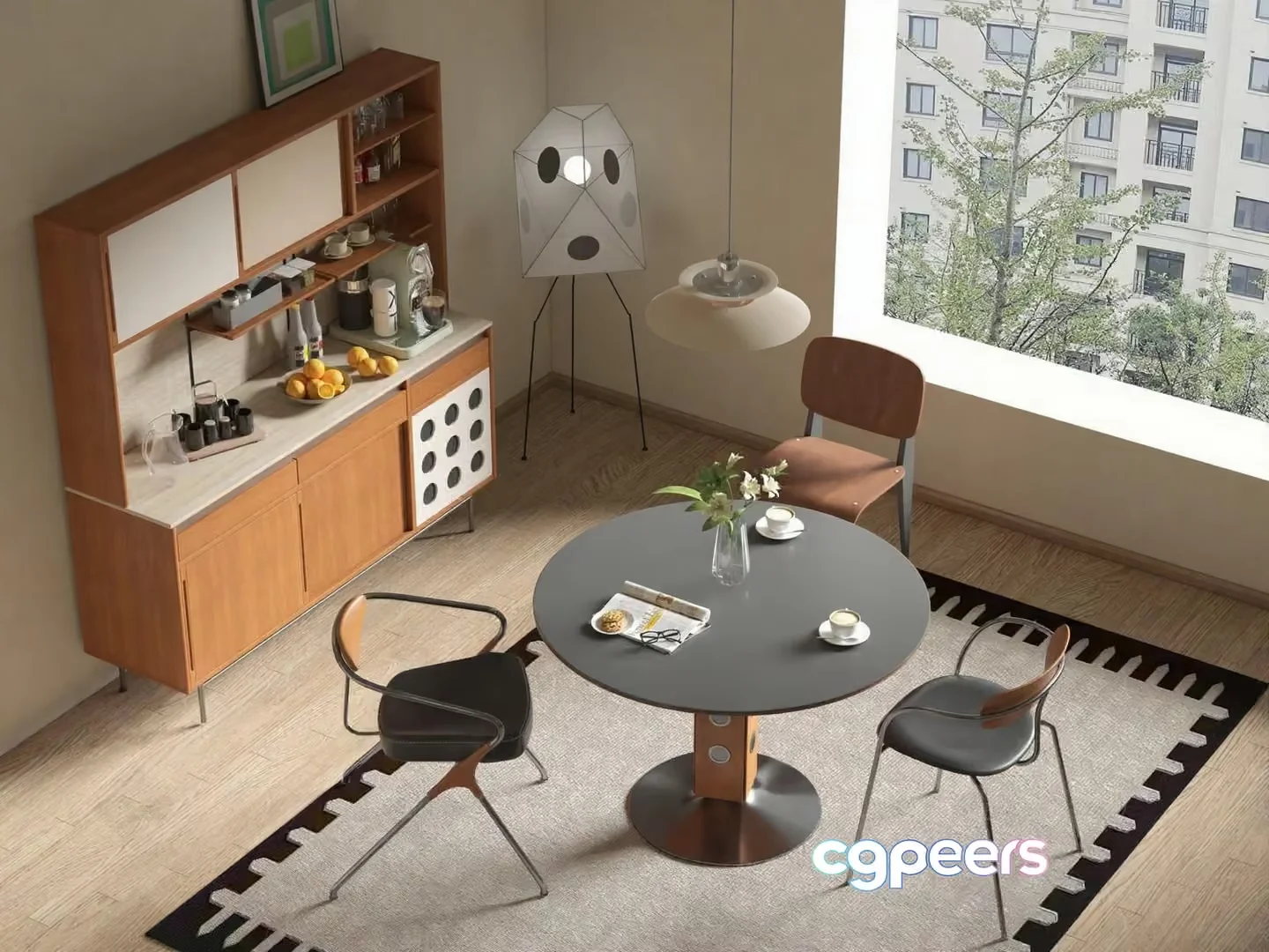 Mid-Century Modern Furniture 3D Model – 2353 – VRAY Render