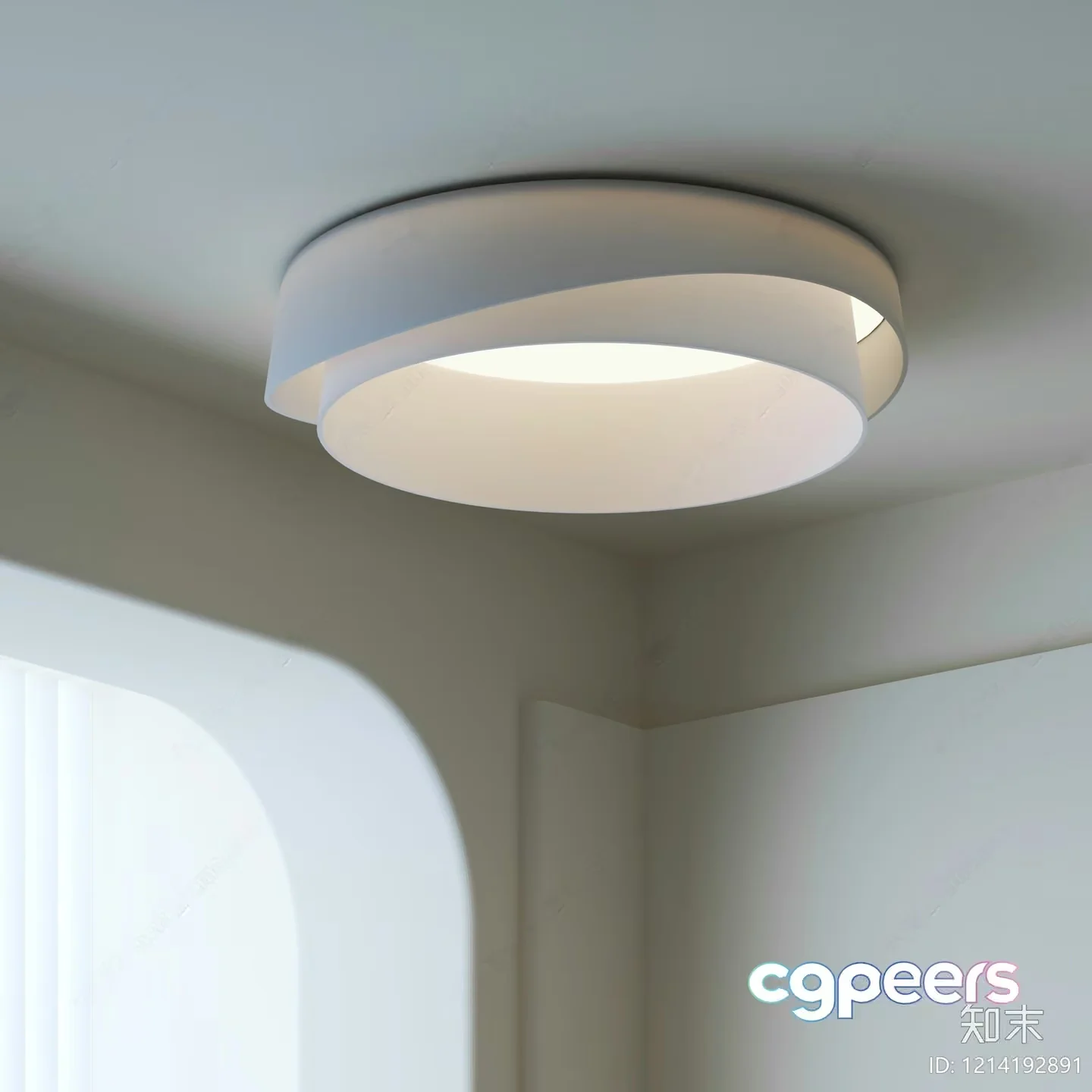 Modern Round Light Fixture 3D Model – 13228 – VRAY Render