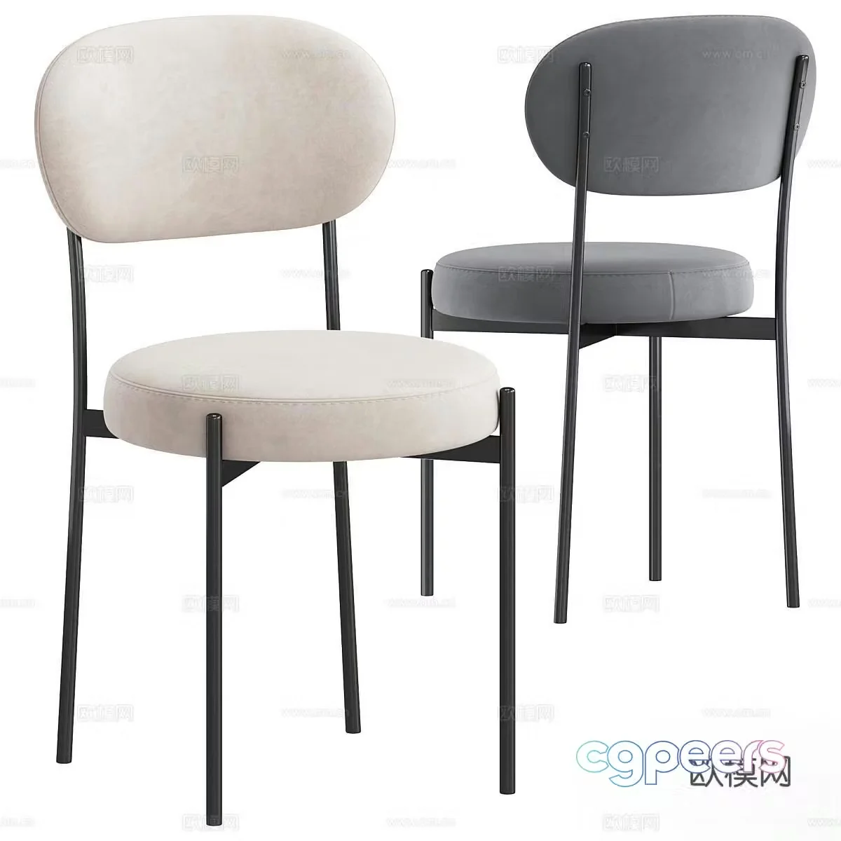 Inmyroom single chair dining chair tea chair desk chair 3d model