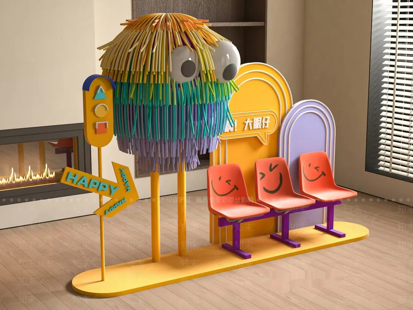 Cozy Children’S Waiting Area 3D Model – 18655 – VRAY Render