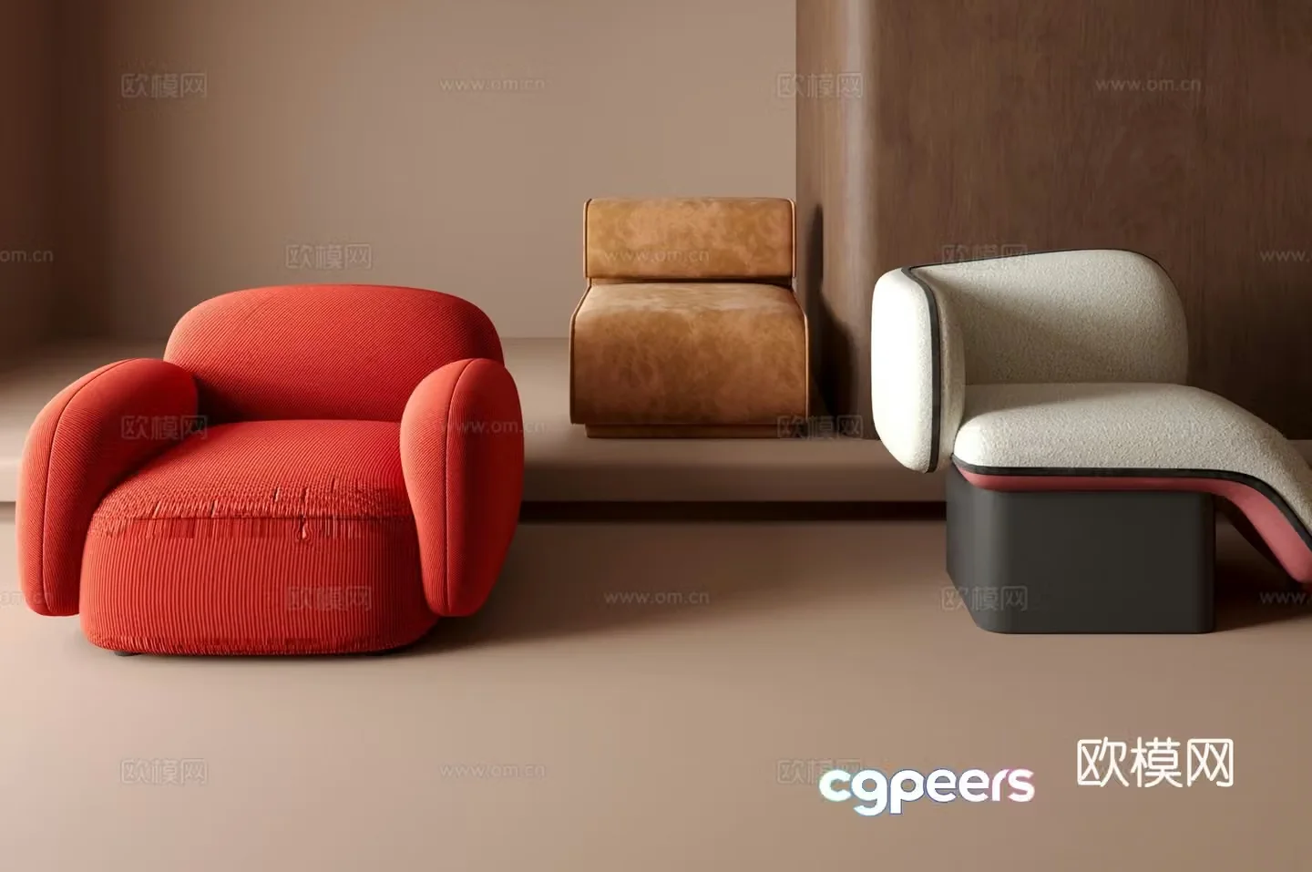 Single sofa 3d model